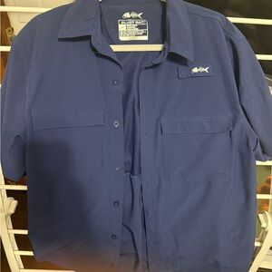 Silver Bait  Short-Sleeve Lightweight Shirt Jacket in Navy